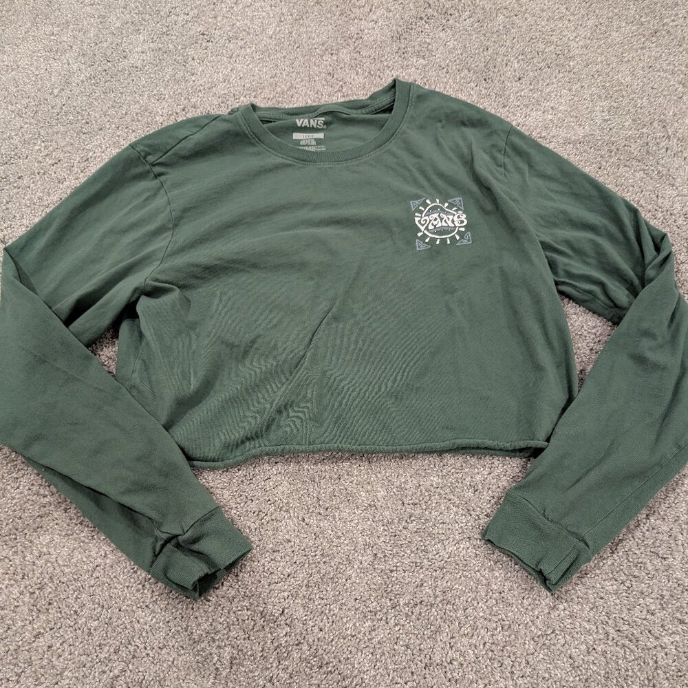 Girls Vans Long Sleeve Crop Top